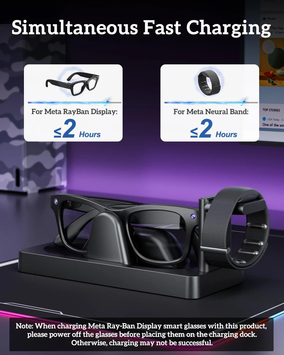 Charging Dock for Meta Ray-Ban For Display & Neural Band