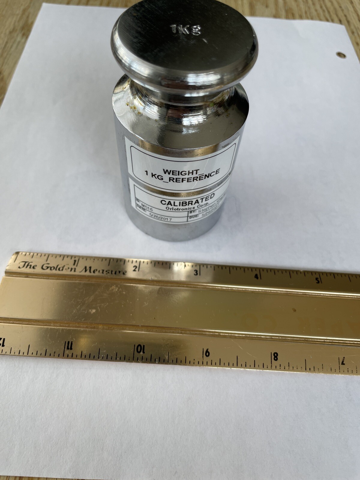 1kg Gram Calibration Weight Precision Chrome Plated for Digital Balance Scale