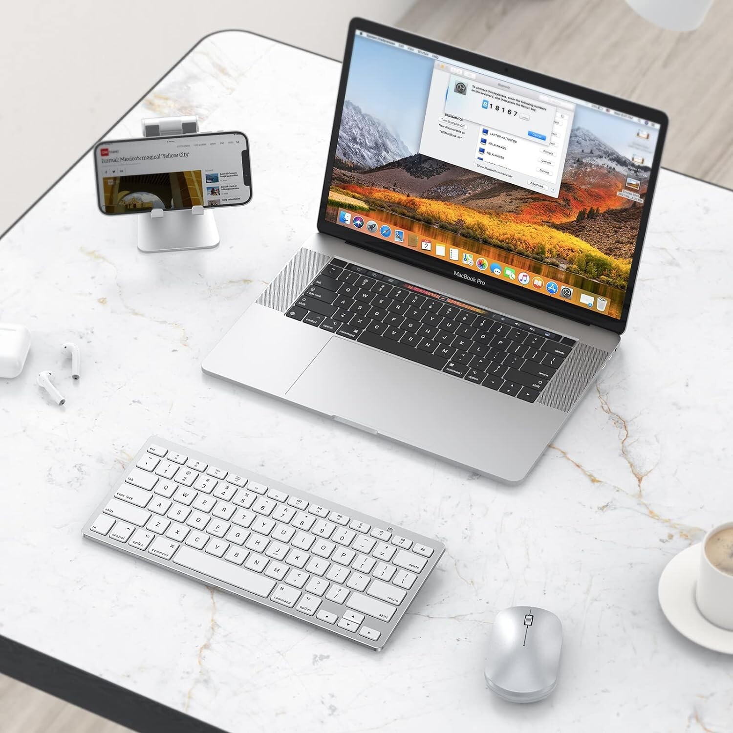 Bluetooth Keyboard - Stable Connection - Ergonomic Design - Shortcut Keys