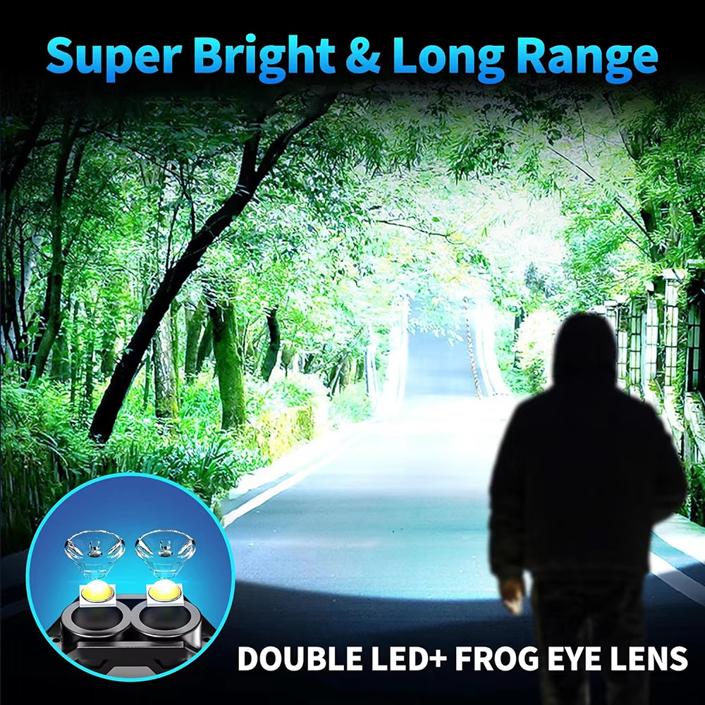Mini Keychain Flashlight Super Bright Torch Rechargeable EDC LED&COB Light Lamp