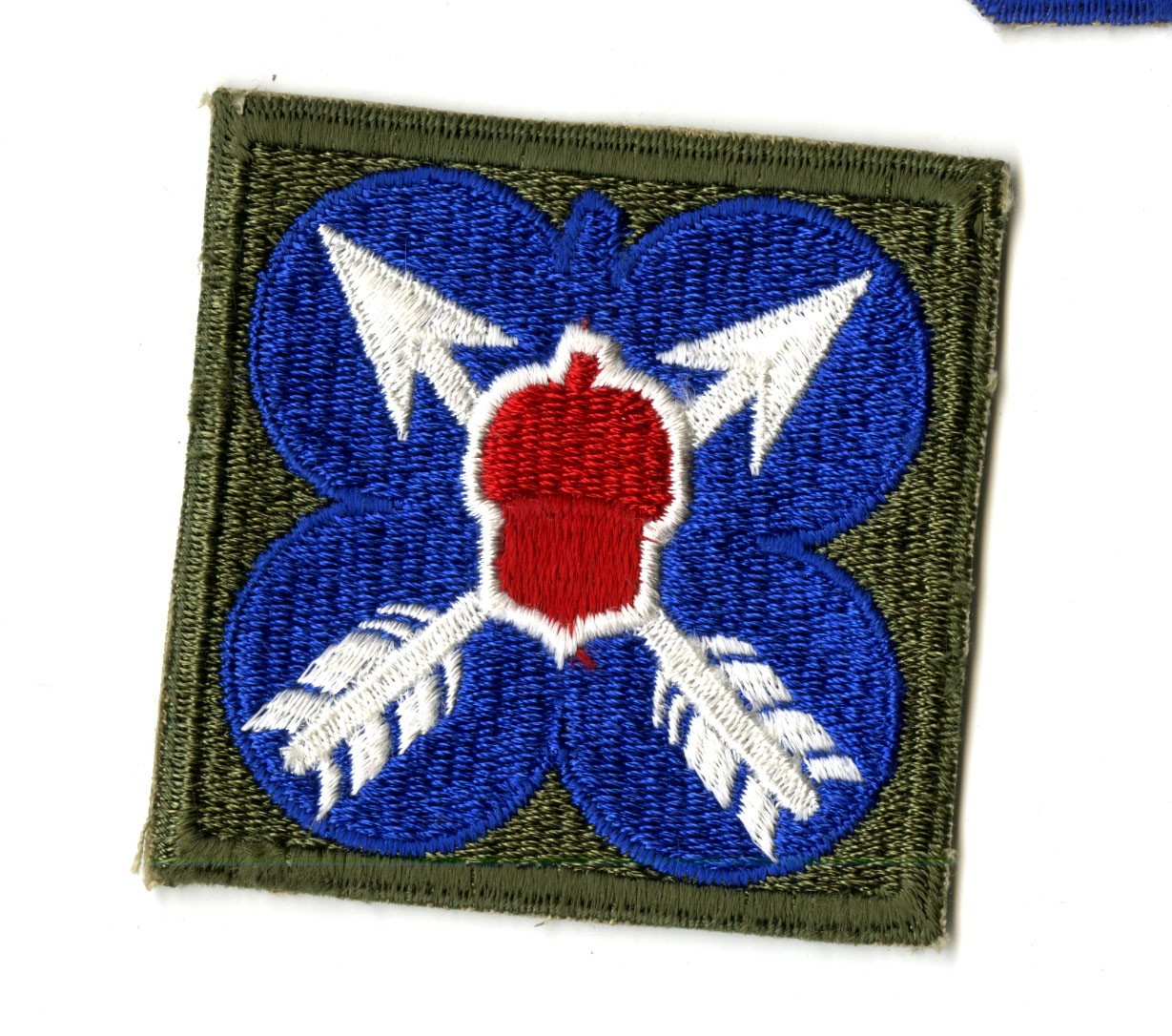 XXI Corps White Back Patch WWII Vintage France Germany Austria Europe