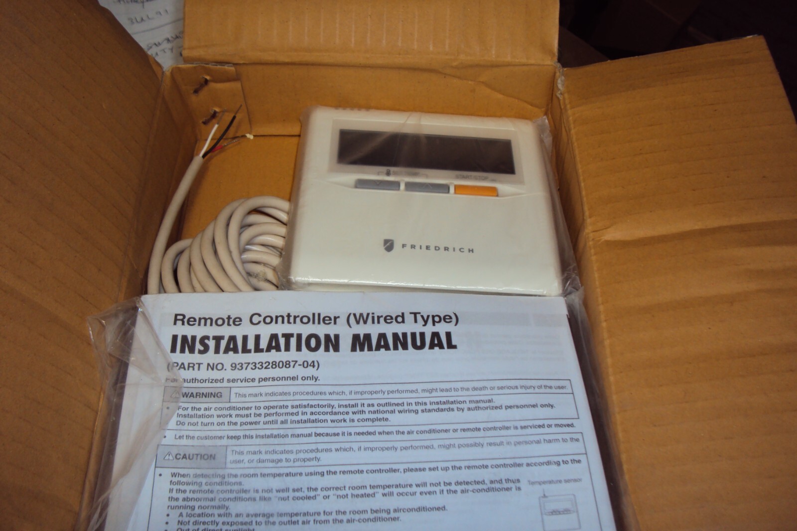 FRIEDRICH UTY-RNBLU REMOTE CONTROLLER DUCTLESS SPLIT SYSTEM ( 9373328087-04)