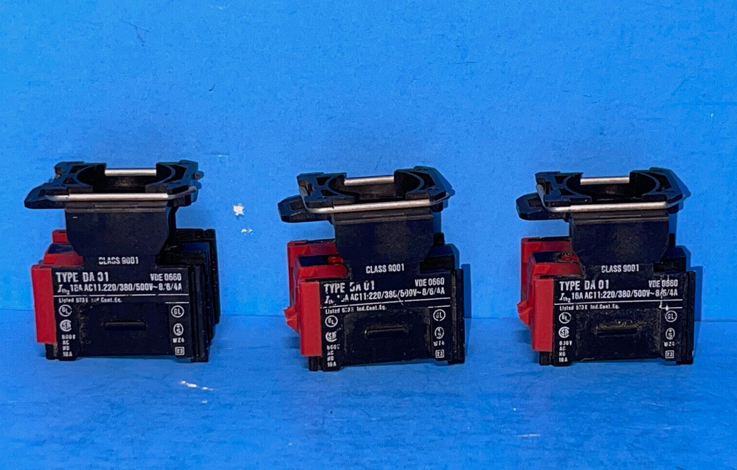 Square D DA01 Clase 9001 Contact Block W/ N.C [Lot of 3]