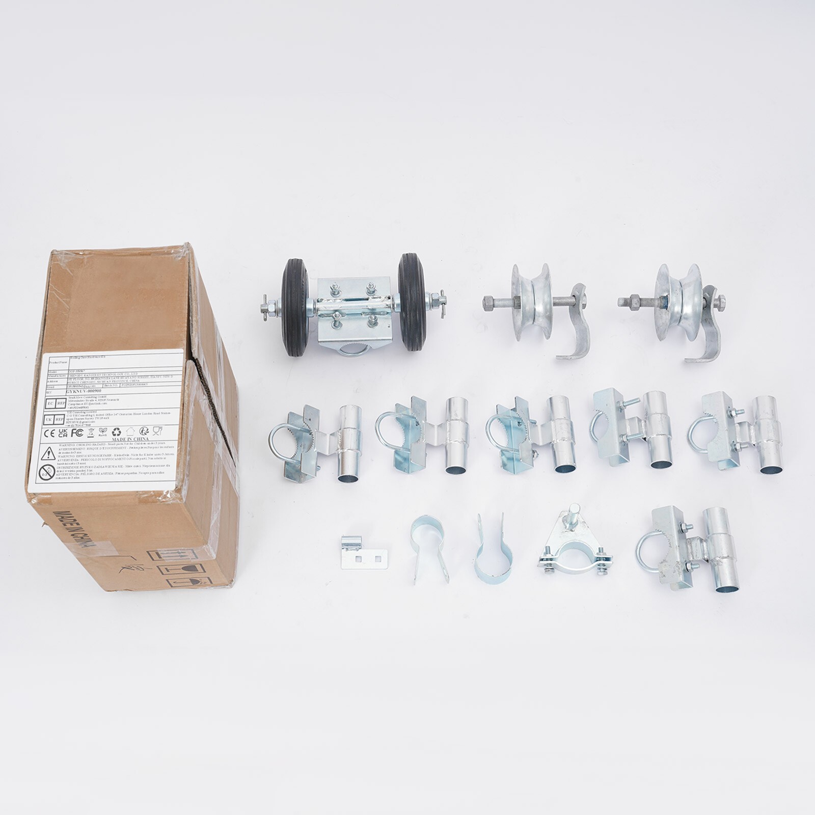 272kg/600 lbs Rolling Gate Hardware Heavy Duty Sliding Gate Rollers Wheels Kit