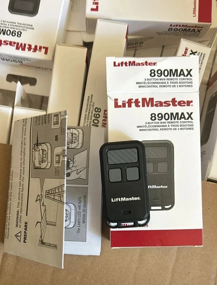 LiftMaster 890MAX 3-security Button Mini key chain Garage Door Opener Control
