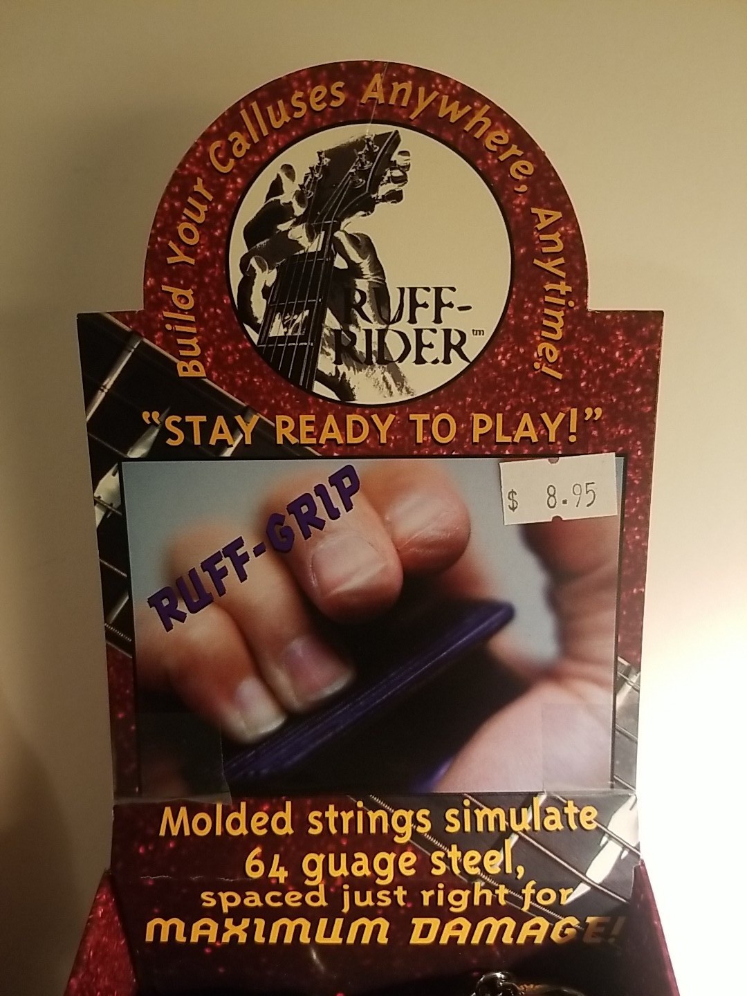 Callus Builder Keychain For Guitarists Colors Vary