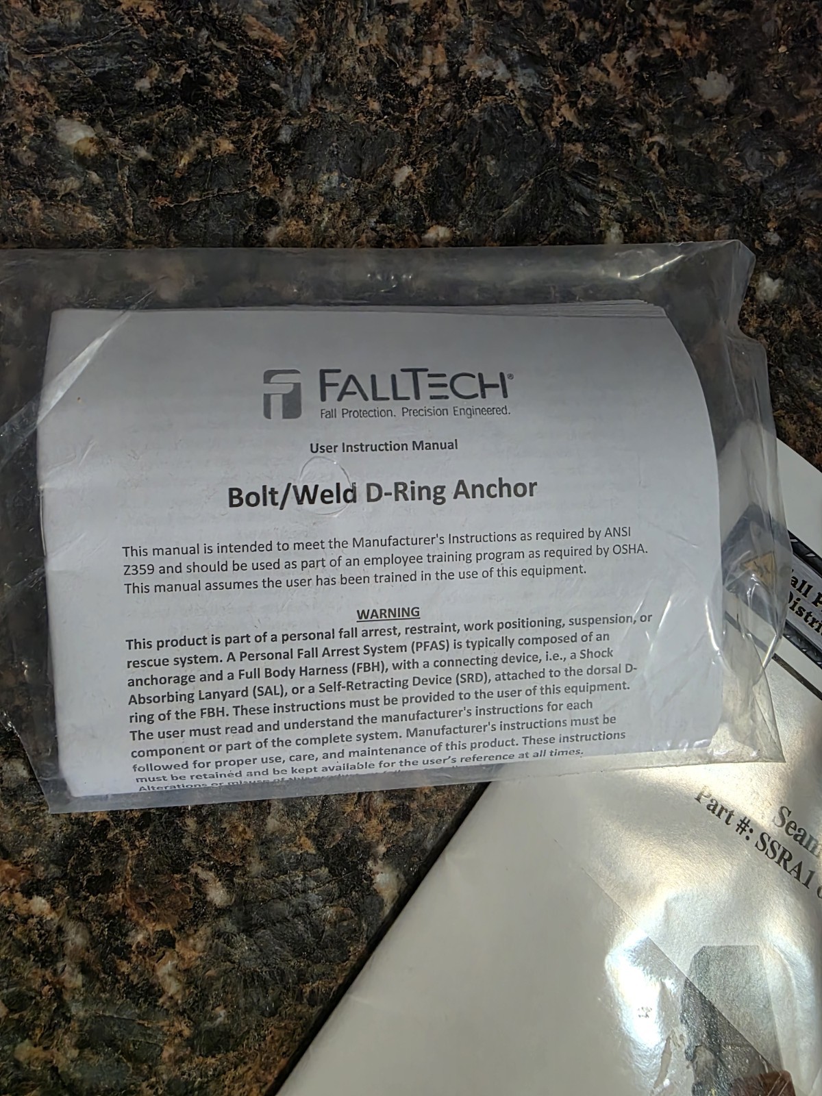 Falltech Bolt/Weld D-Ring Standing Seam Roof Anchor Model # SSRA1