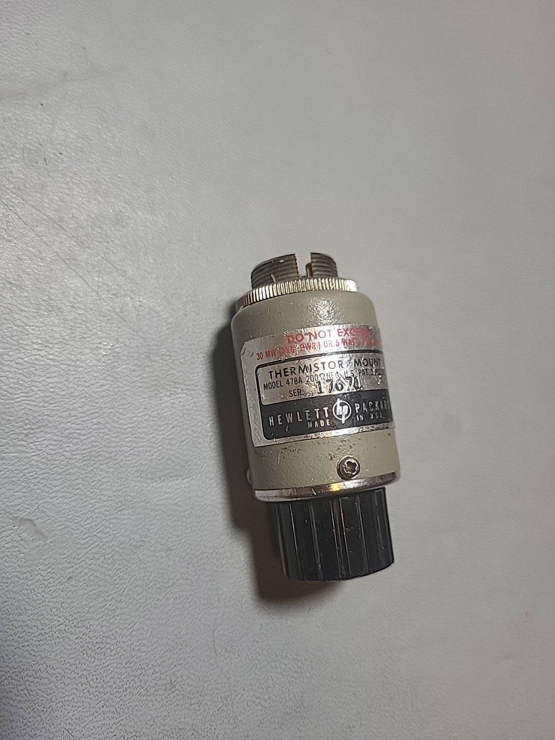 HP 478A Thermistor Mount 200Ohms RF Microwave