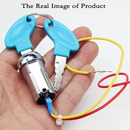 2 Wires Ignition Switch Key Starter Switch with 2 Keys ​On-Off Fit for