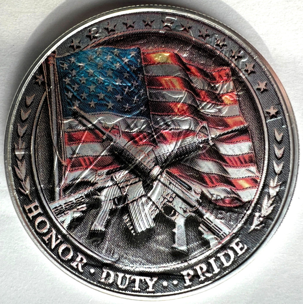 US Military Honor Duty Pride - American Silver Eagle 1oz .999 Silver Dollar Coin