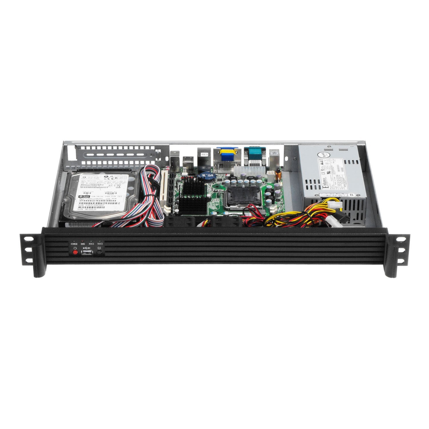 Ultra Short Depth 1U 19in Rack Mini ITX PC Computer Case Empty server chassis