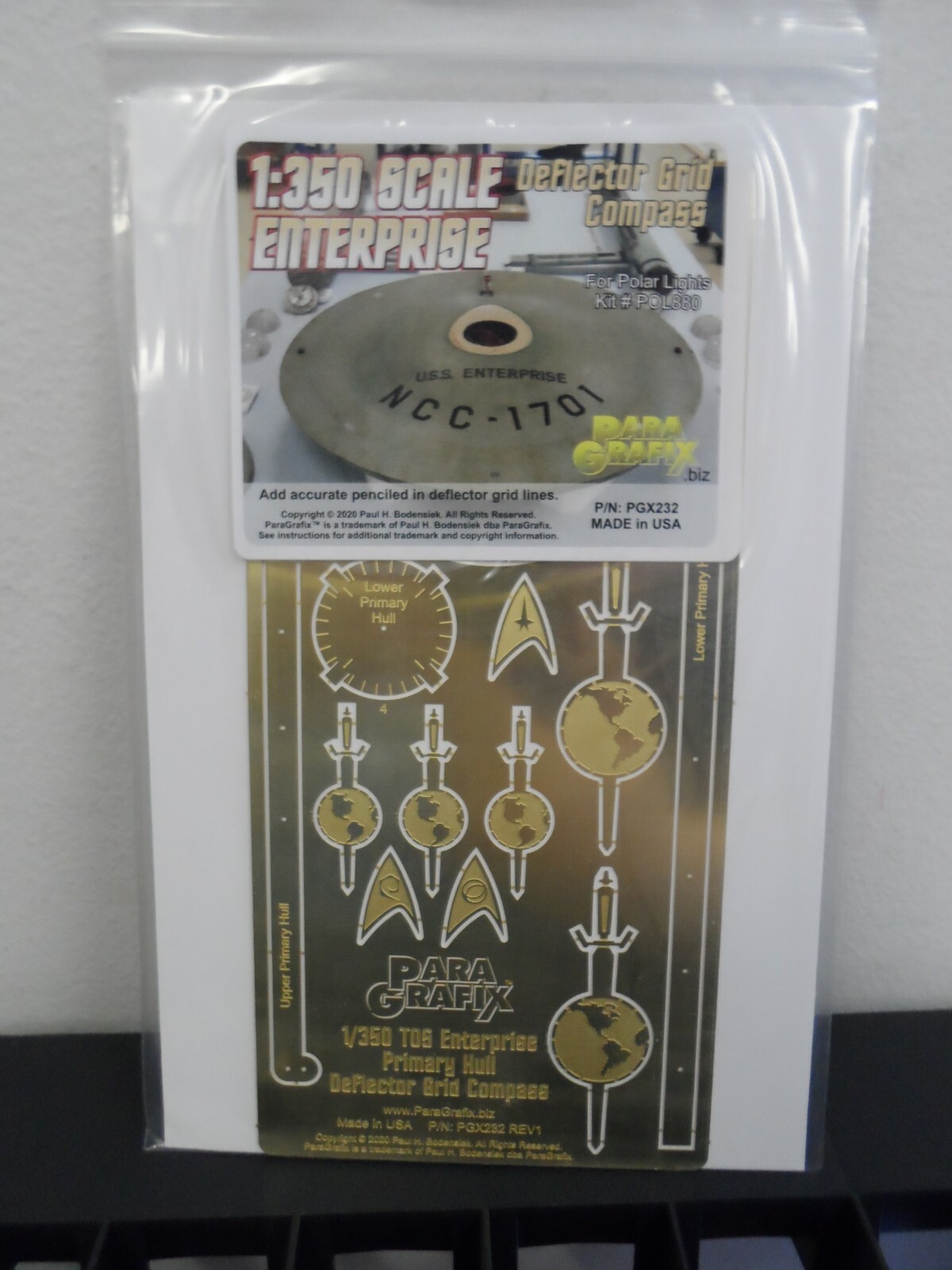 PARAGRAFIX 1/350 Star Trek The Original Series: USS Enterprise Primary  PGX232