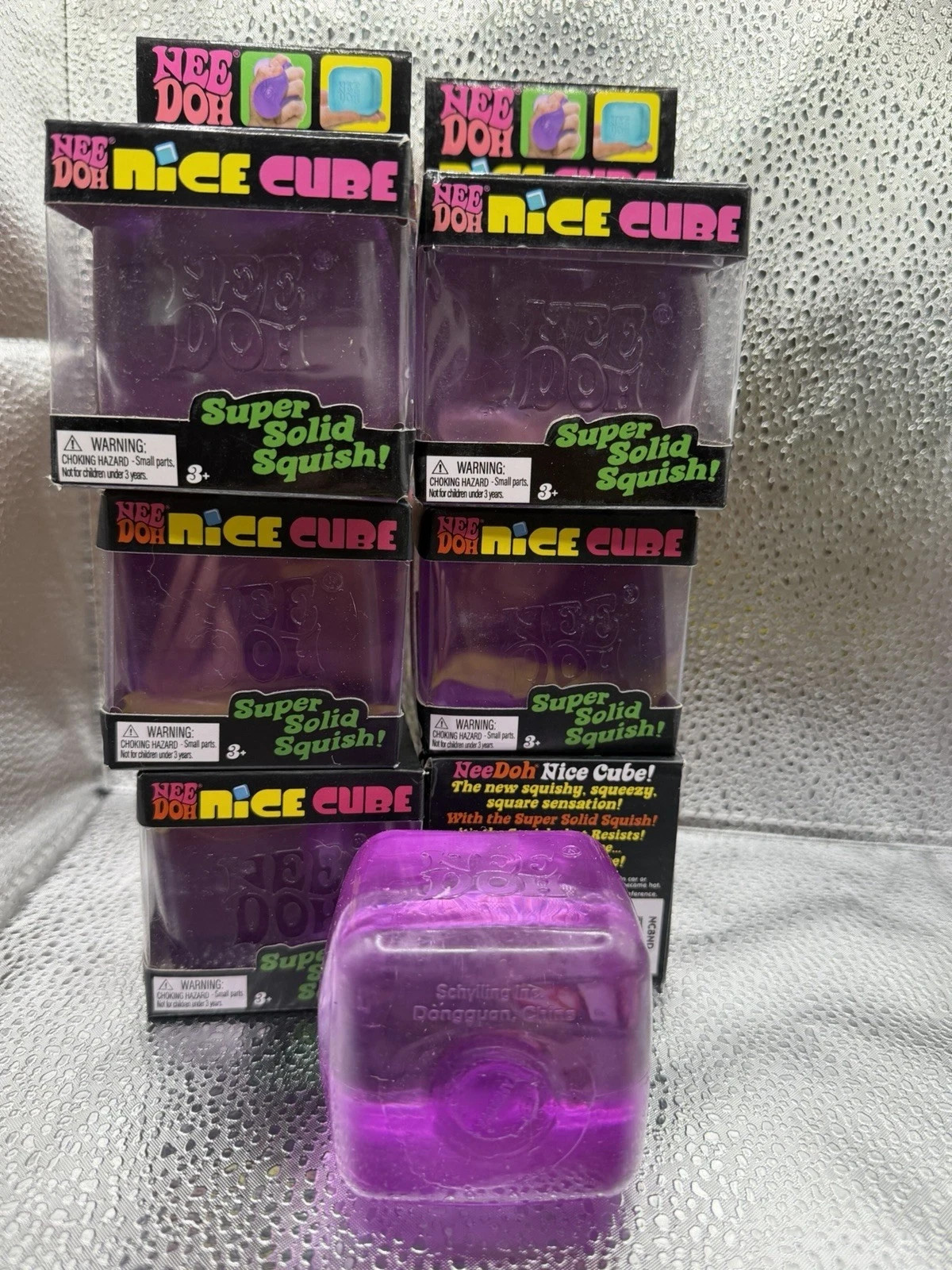 Nee Doh Nice Cube - Super Solid Squish! (purple) - Brand New