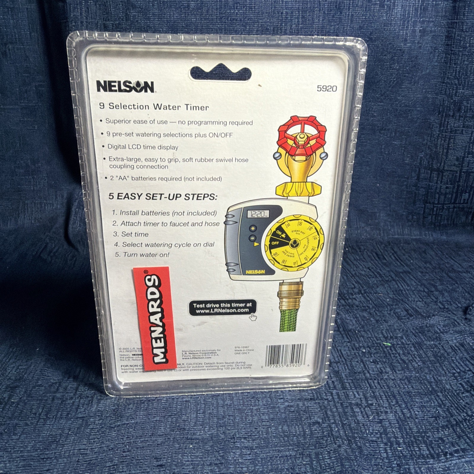 ⭐ Nelson 5920 Electronic Water Timer w/ 9 Watering Selection Programs Settings ⭐