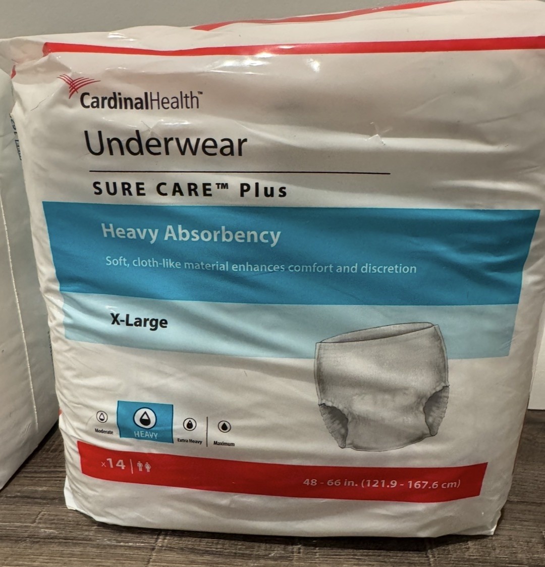 (4) x 14 Pack Cardinal Health Adult Heavy Absorbent Underwear Pull On X-Large