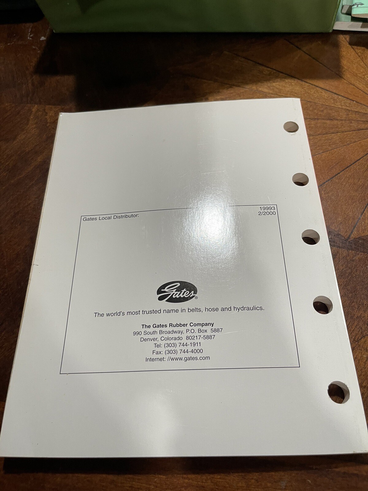 GATES POWER TRANSMISSION PRODUCTS CATALOG Feb 2000