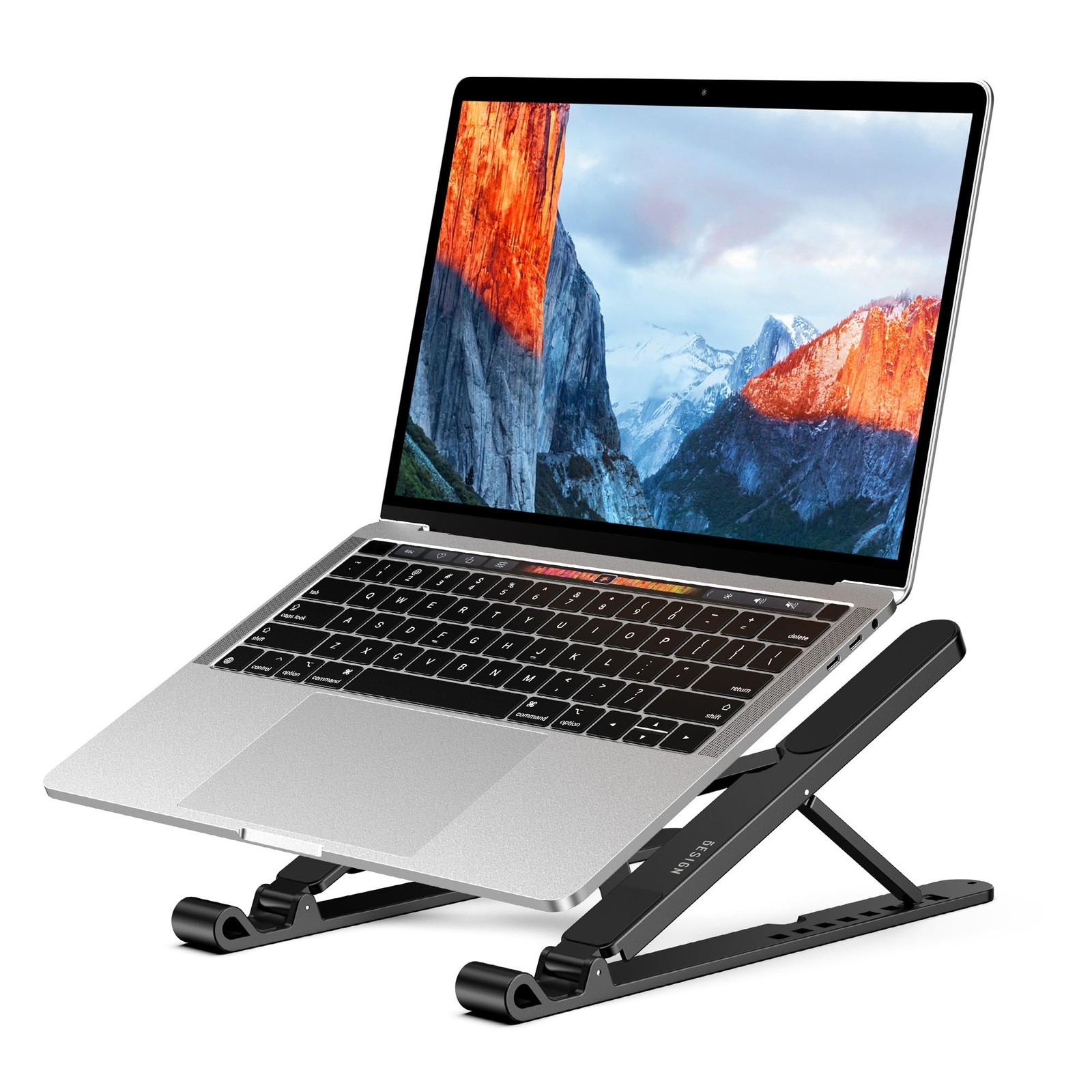 LS01 Pro Ergonomic Laptop Stand Plastic Riser Adjustable Fits 1014 Inch Black
