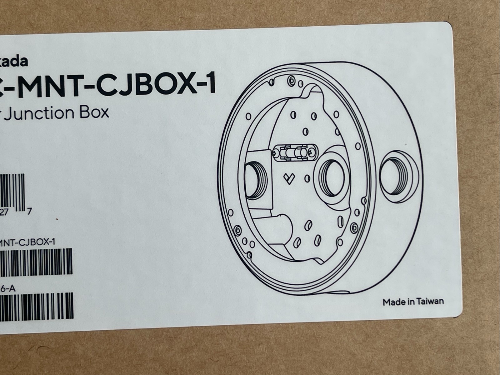 Verkada ACC-MNT-CJBOX-1 Circular Junction Box Security Camera Mount White New