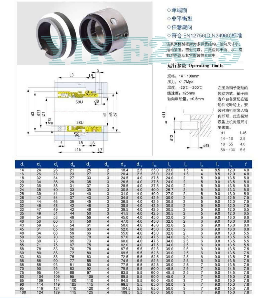 FOR Mechanical seal ring 59u-80