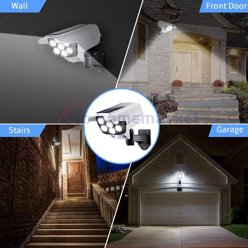 2PC Solar Motion Sensor Lights Outdoor Wireless 77 LED Flood Security Spotlights