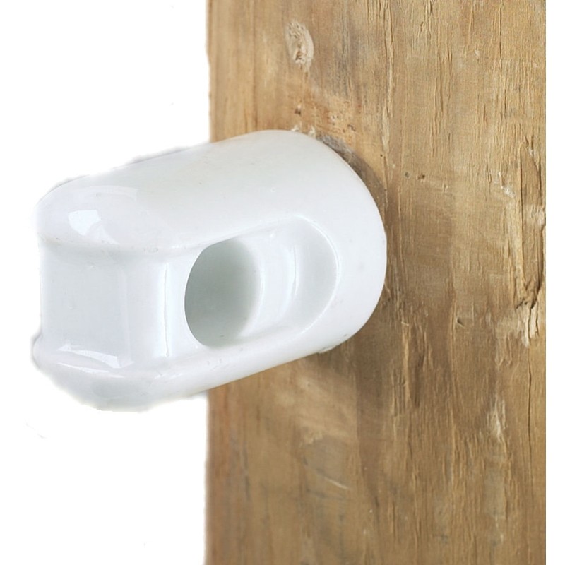 Dare 2802 White Porcelain Line Insulator with Lag Bolt