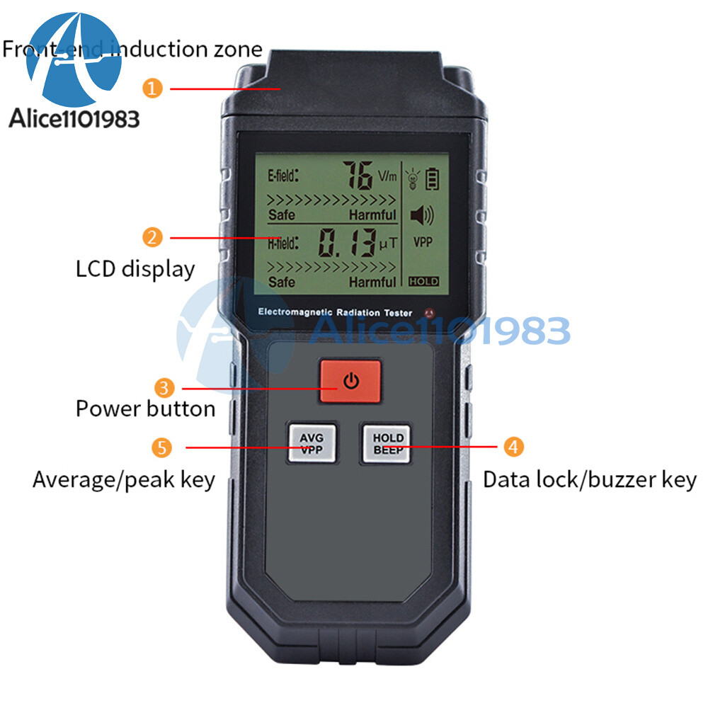 ET825 Electromagnetic Field Radiation Detector Tester Emf Meter Dosimeter Meter