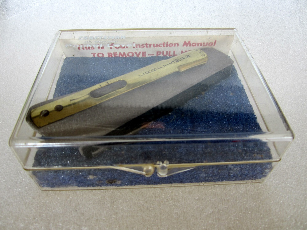 Vintage Craftsman Pocket Level with Case 4624