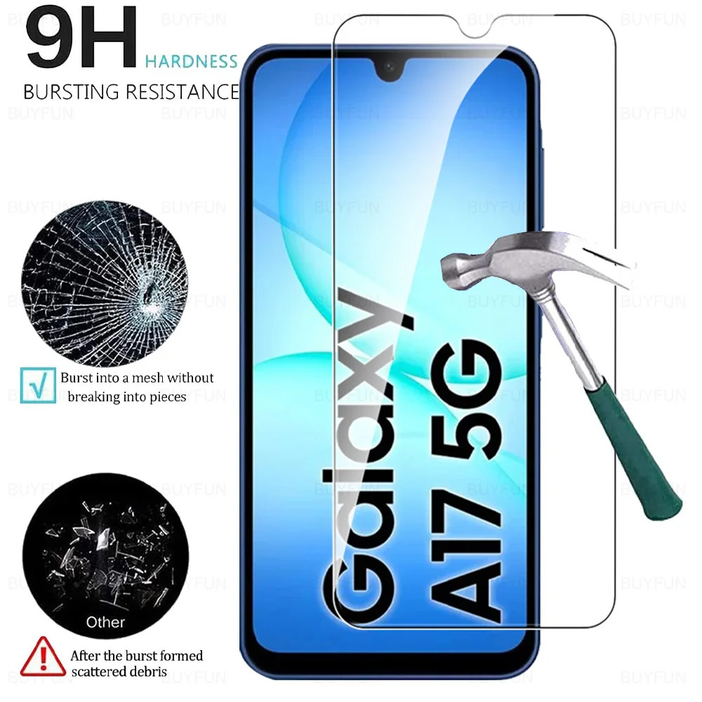 1 PACK  For Samsung  Galaxy A17 Clear 9H Tempered  Glass Screen Protector Film