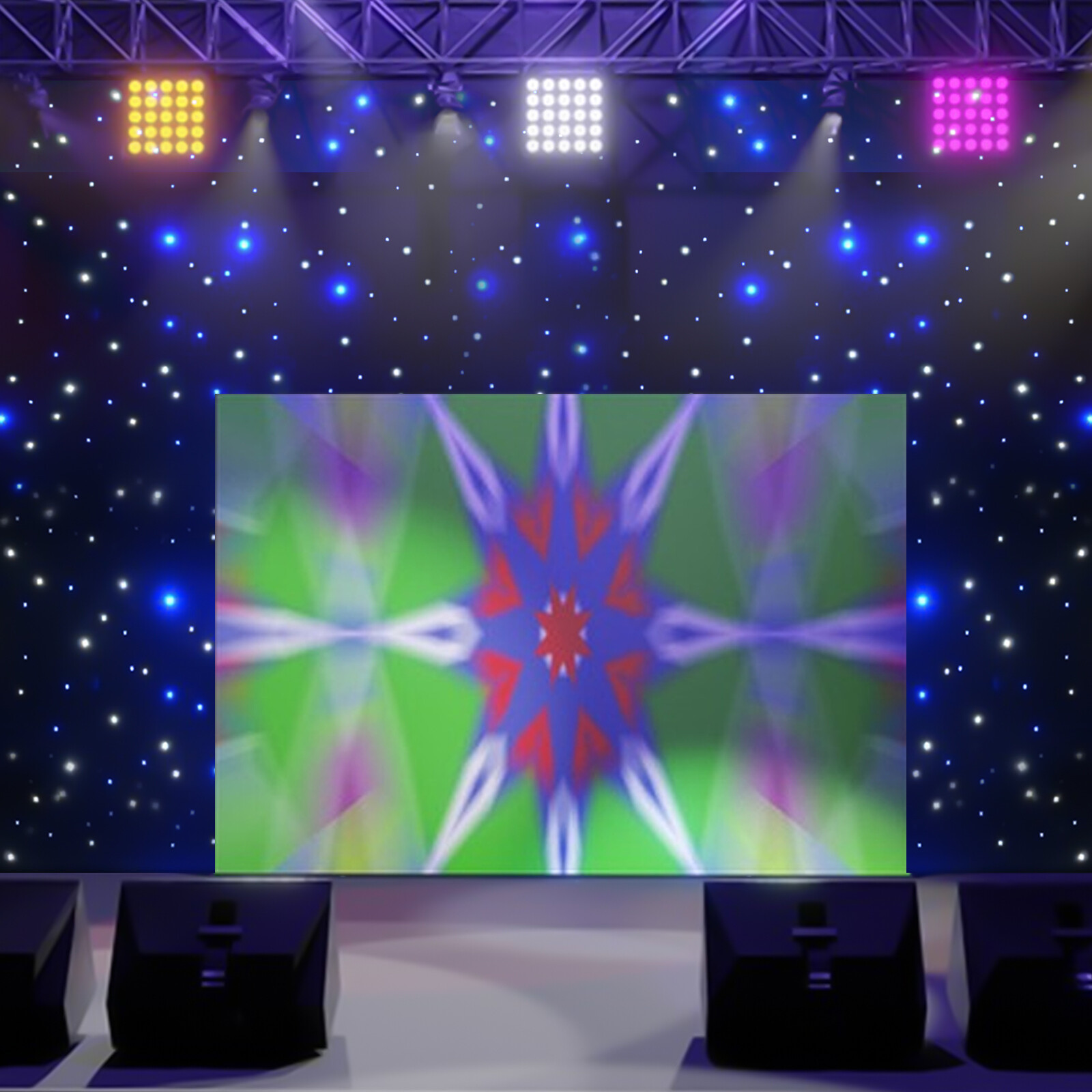 LED Star Stage Backdrop Star Curtain DMX512 Background Starry Sky W/Controller