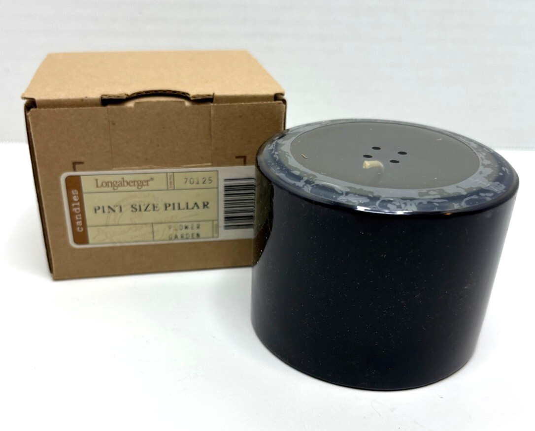 LONGABERGER Pint Size Pillar Candle--Flower Garden--NEW