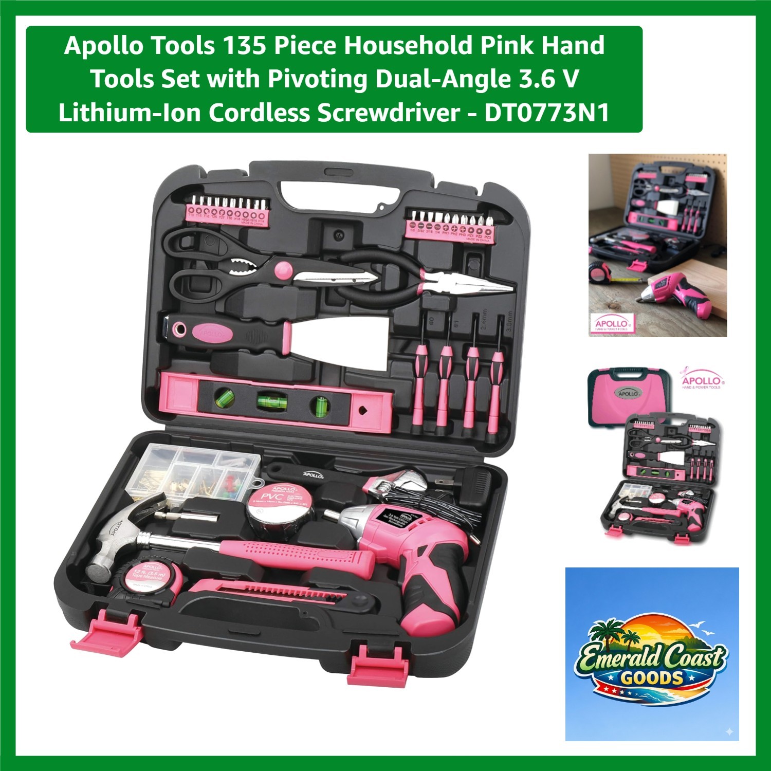 Special Edition 135-Piece Pink Household Tools - Support Breast Cancer Research
