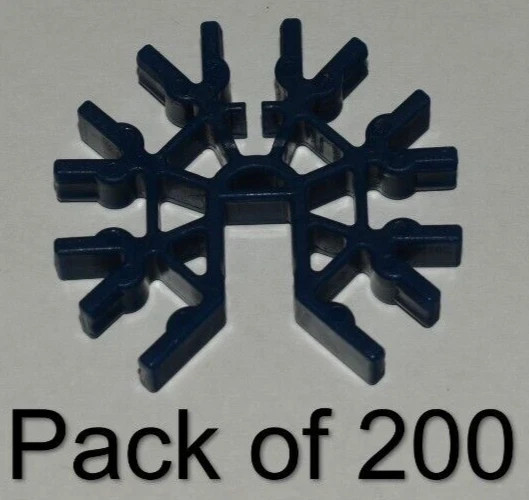 (200) K'nex Dark Blue 7 Position 3D Connectors -KNEX Standard Replacement Parts