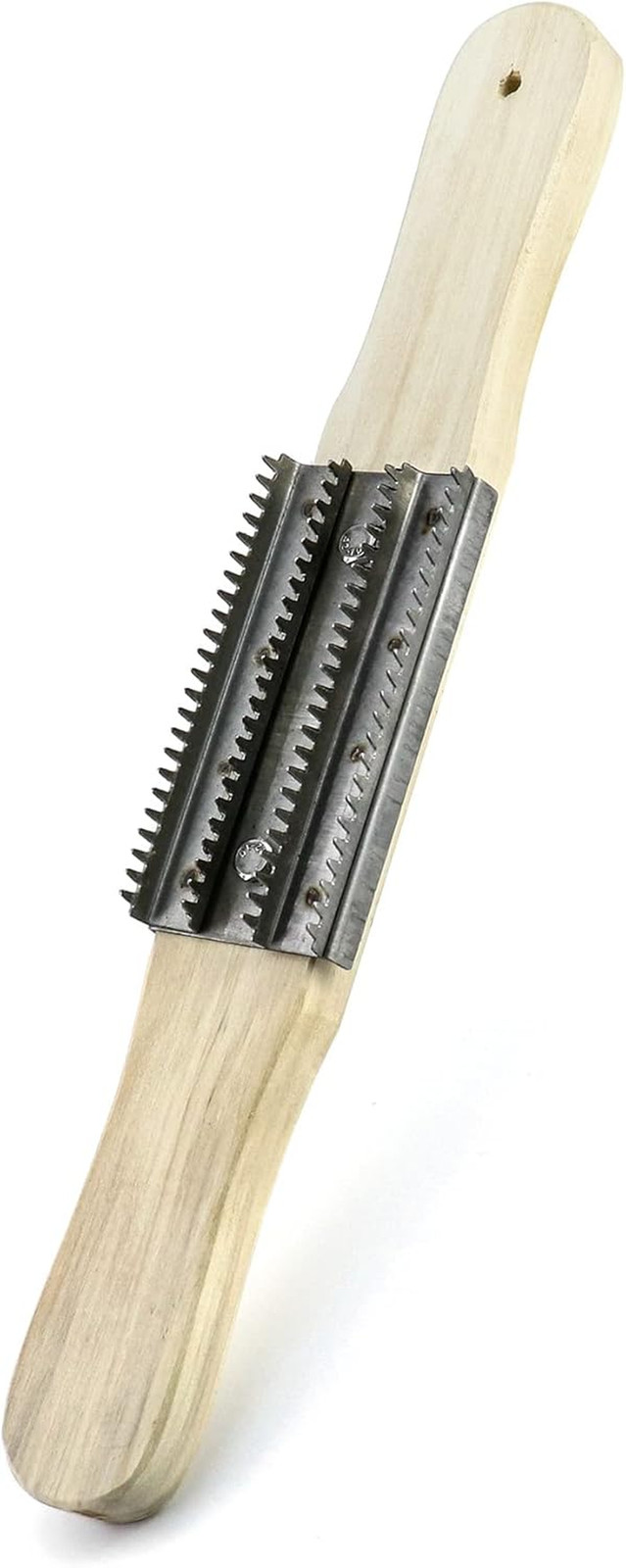 Buffing Wheel Rake, 15" Polishing Rake with Wooden Handle and Stainless Steel He