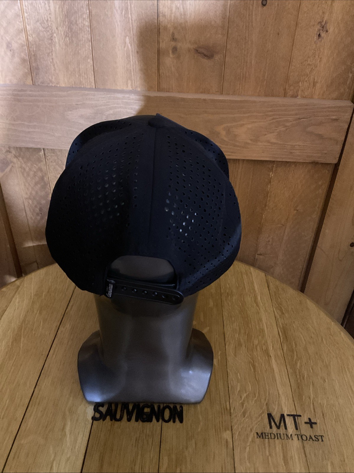 Black Snowman Golf Snapback Performance Hat Cap