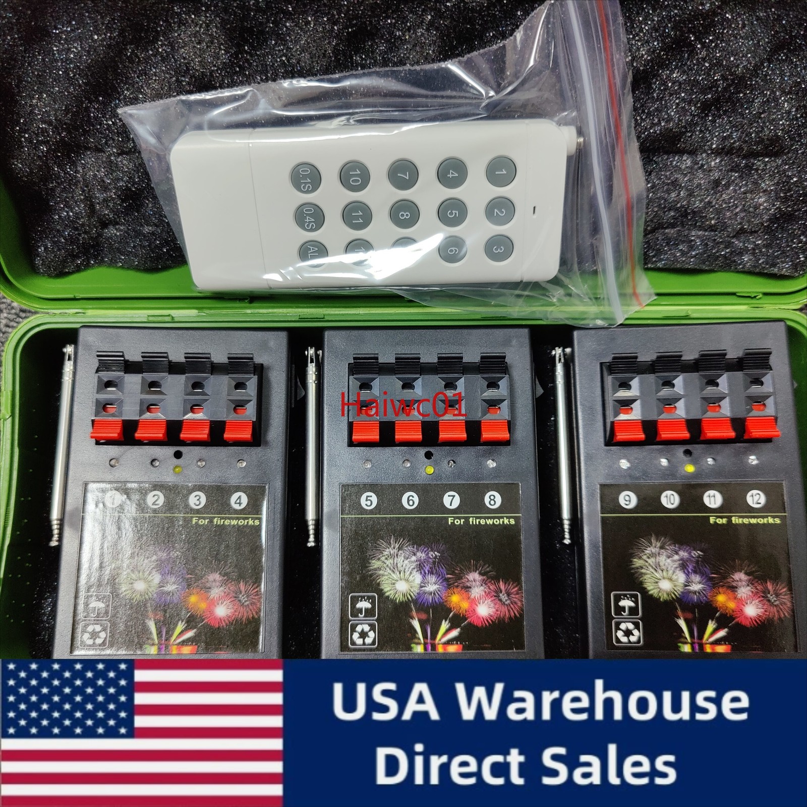12 Cue Professional Wireless Fireworks Firing System Remote Controller USA Stock