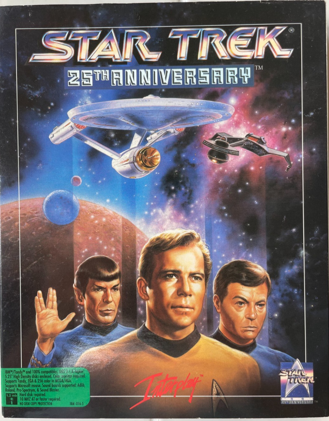 Star Trek 25th Anniversary PC video game - 5 1/2 Floppy Disks - Interplay - 1991