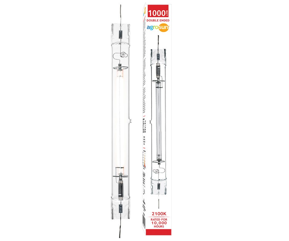 Agrosun Double-Ended High Pressure Sodium HPS Lamp, 1000W