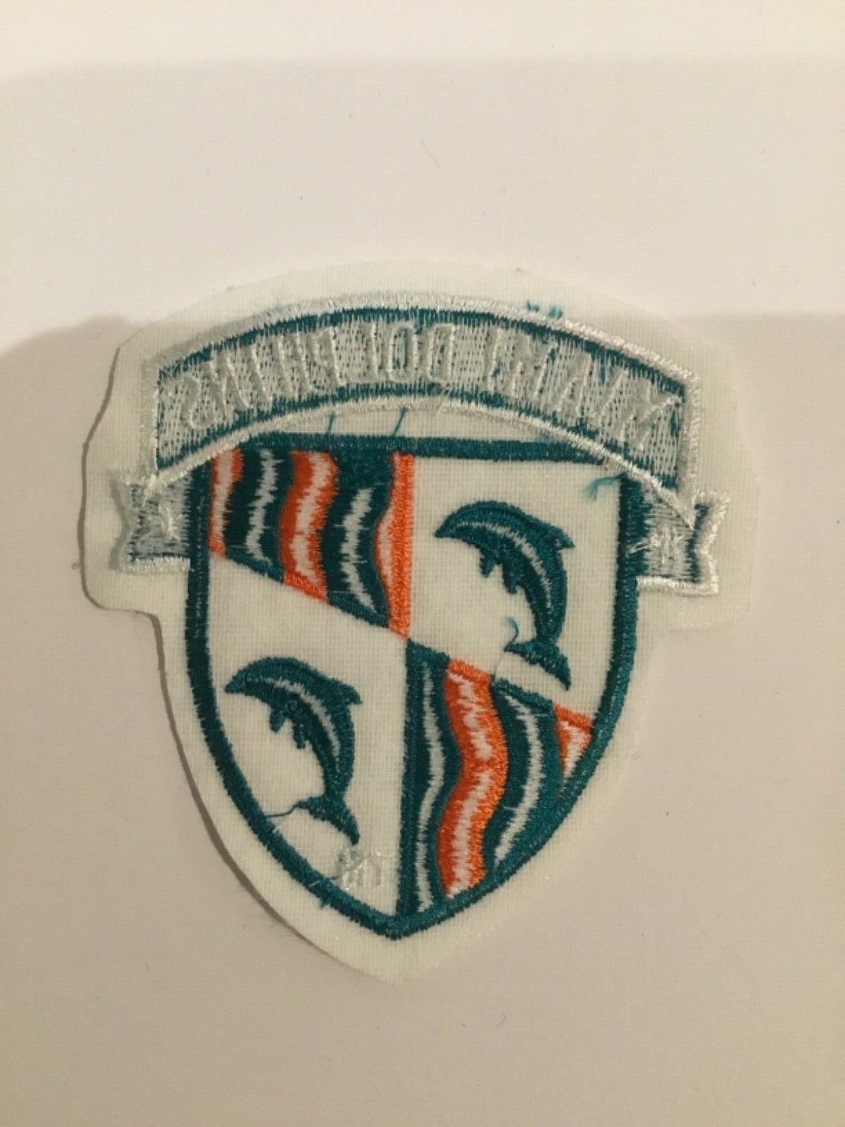 Miami Dolphins Shield Patch Embroidered 4.25 inches