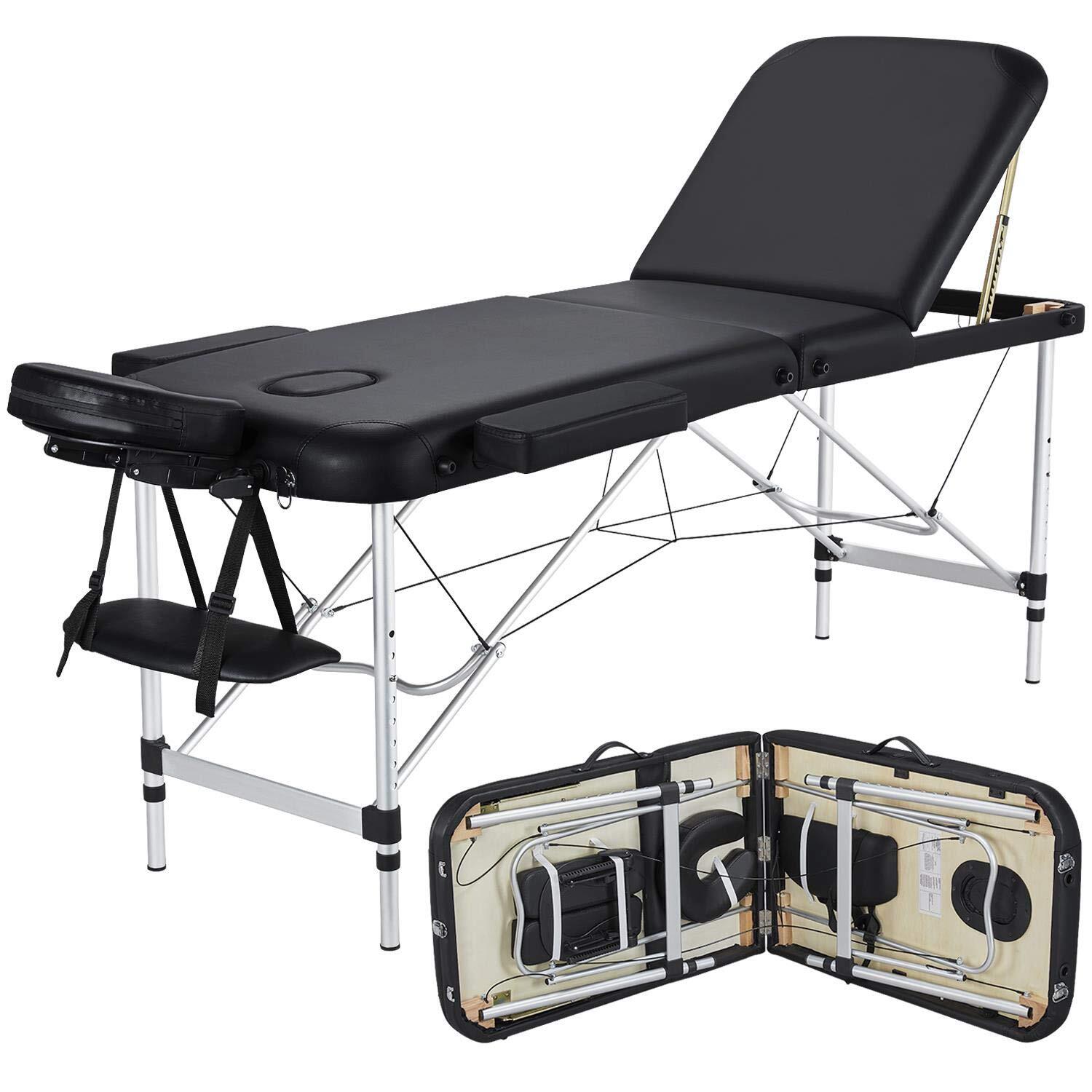Massage Tables Portable Tattoo Table Adjustable Lash Bed Aluminium Folding Bed