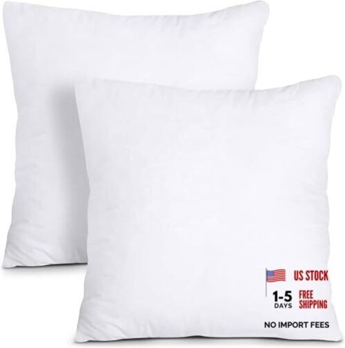 Throw Pillow Inserts, 18x18 Inch Soft Down Alternative Cushion for 18x18 inch