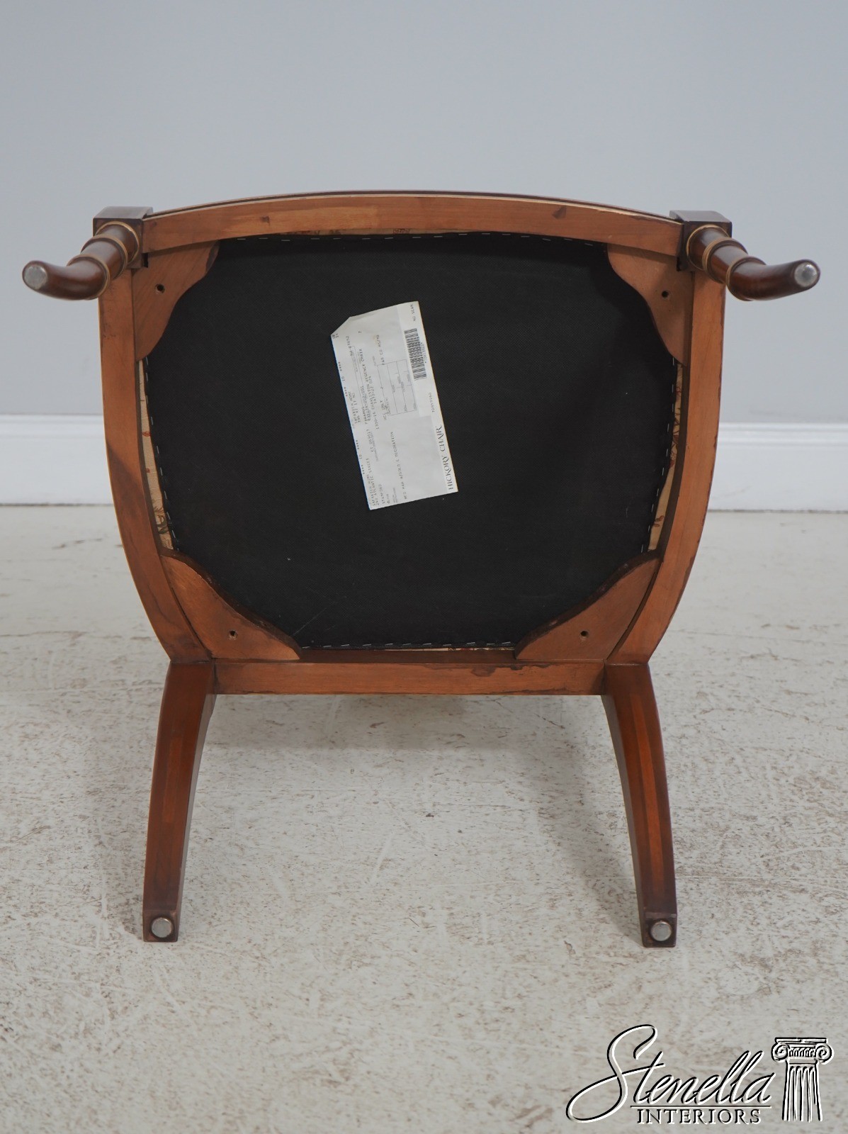 71774: Pair HICKORY CHAIR Regency Style Mahogany Armchairs