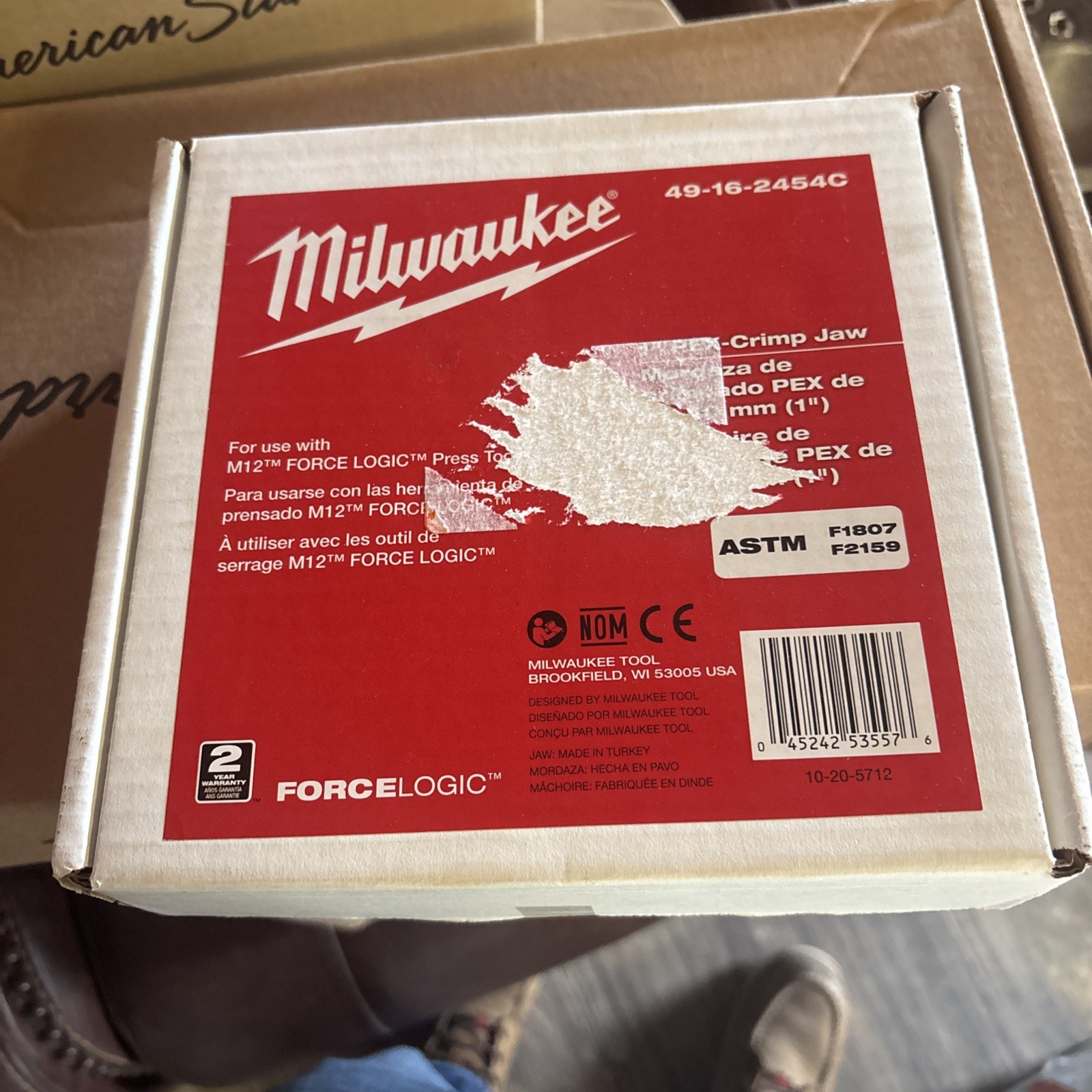 Milwaukee Tool 49-16-2454C 1 In. Pex Crimp Jaw For M12 Force Logic Press Tool