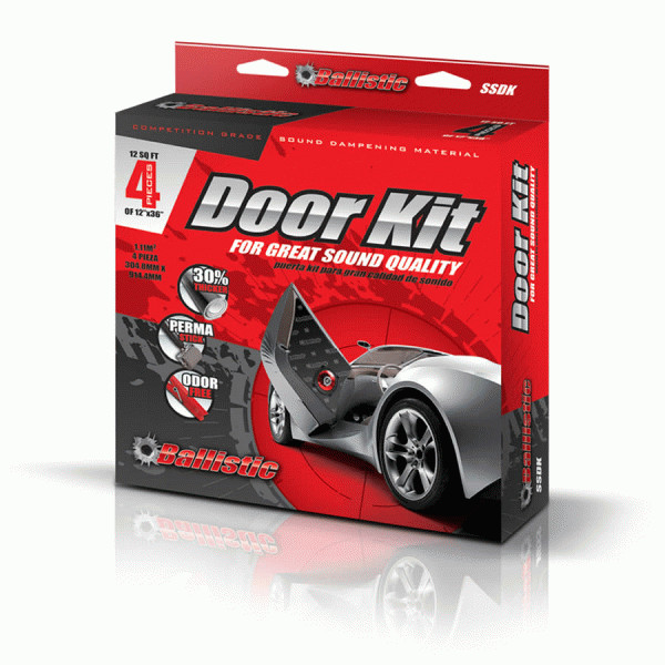 Ballistic SSDK 12 Sq Ft Coverage 4Pcs 12"X36" Ballistic Door Sound Deadening Kit