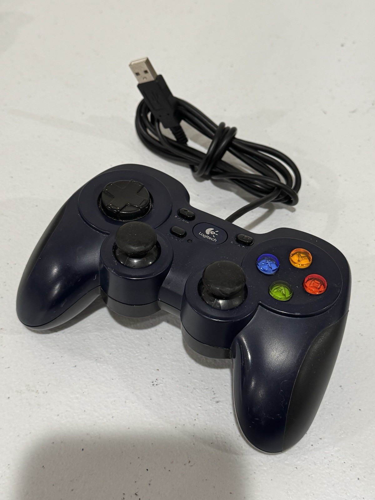 Logitech GamePad F310 Blue Wired Corded USB PC Video Game Controller Tested