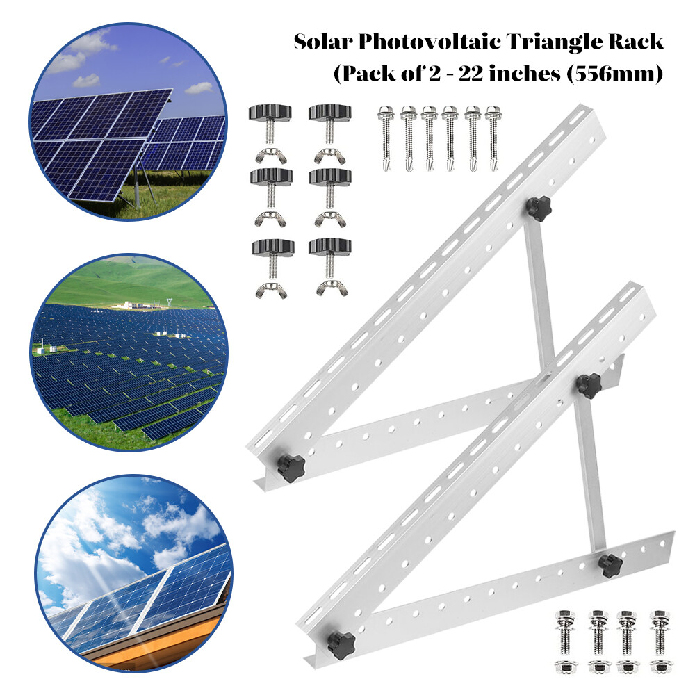 0-90° Solar Panel Mounting Bracket Adjustable Angle Tilt Mount Fixing Wall Roof
