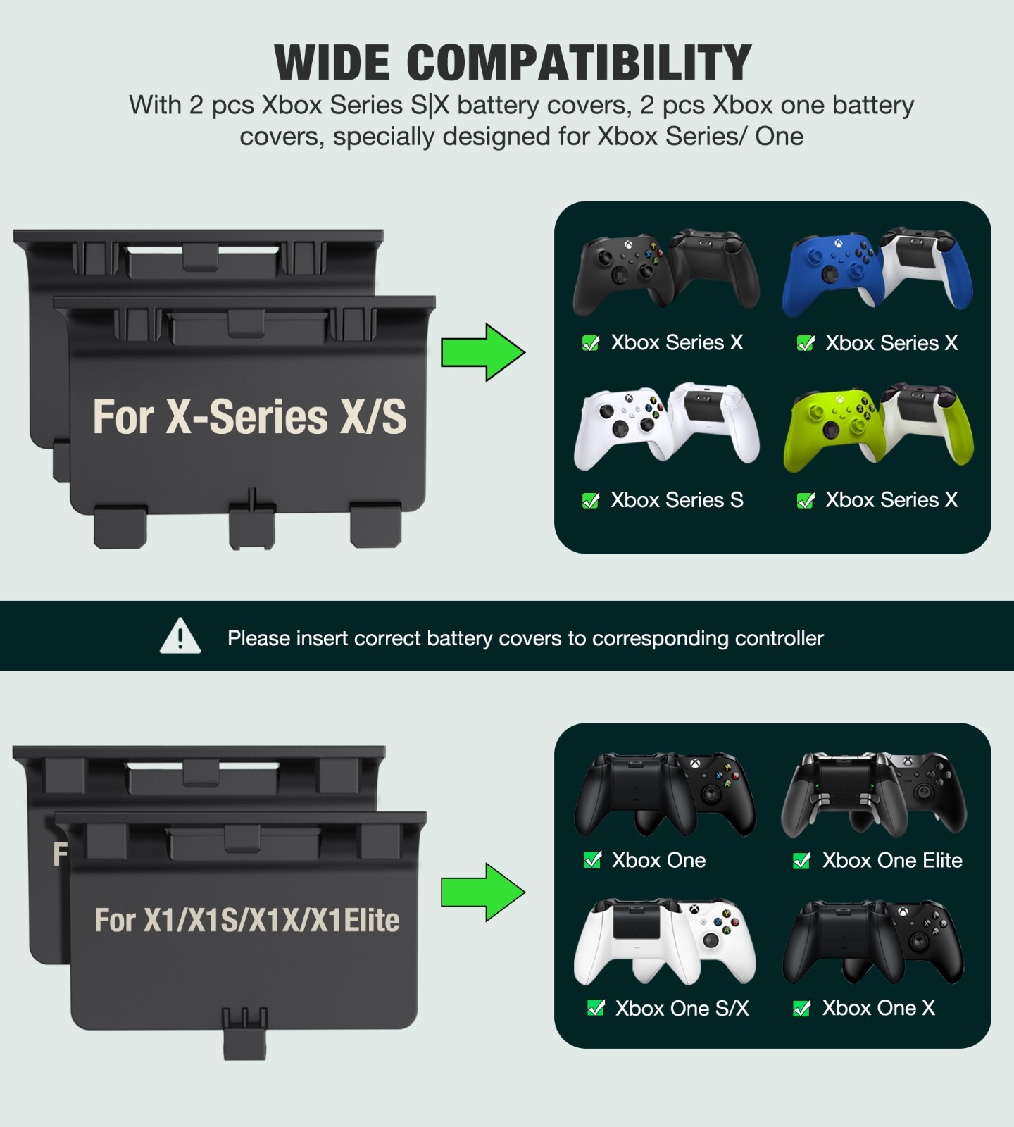 Rechargeable Battery Pack Charging Dock For Xbox One Elite/Series X S Controller