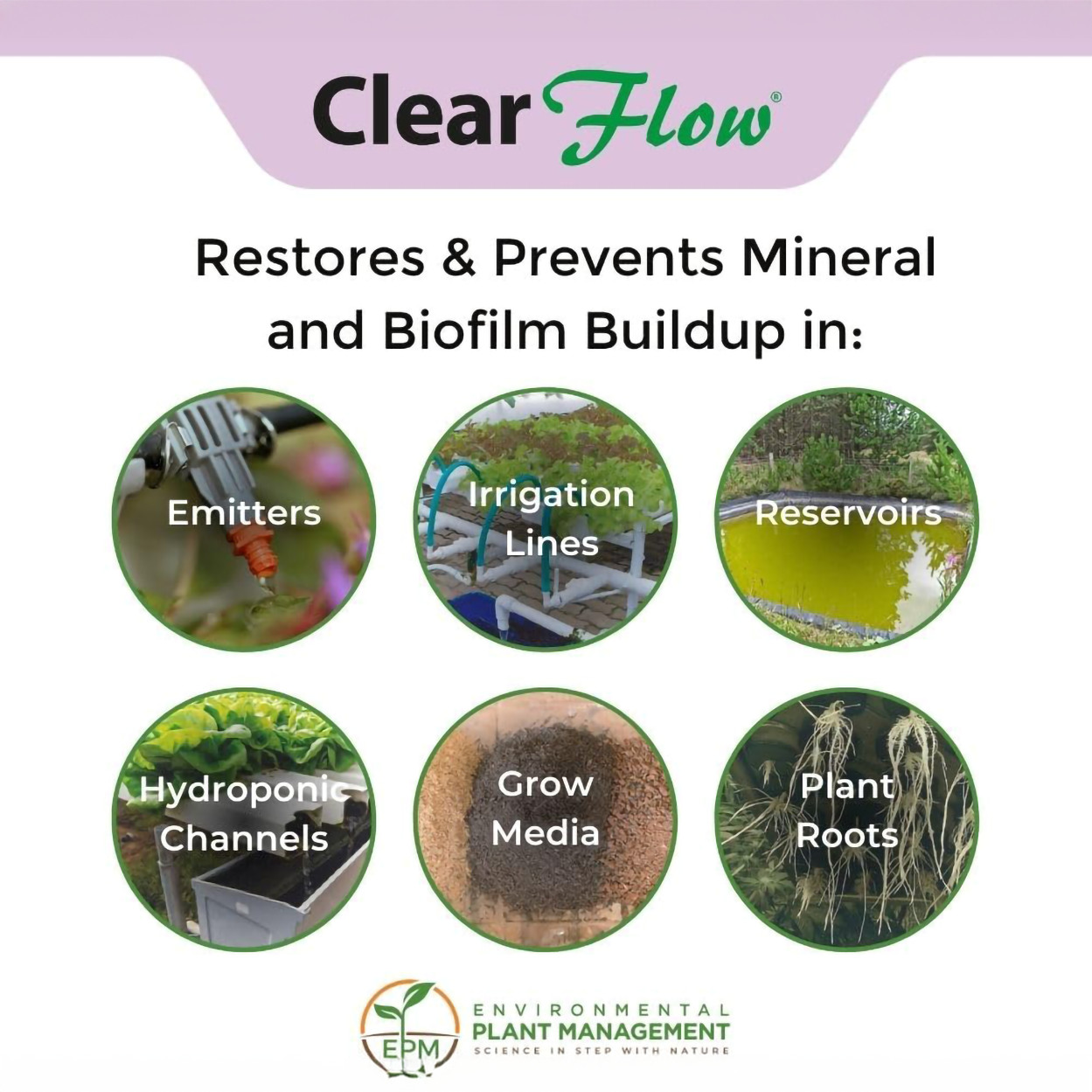 Clear Flow Irrigation Line Cleaner 32 fl oz Bottle by EPM