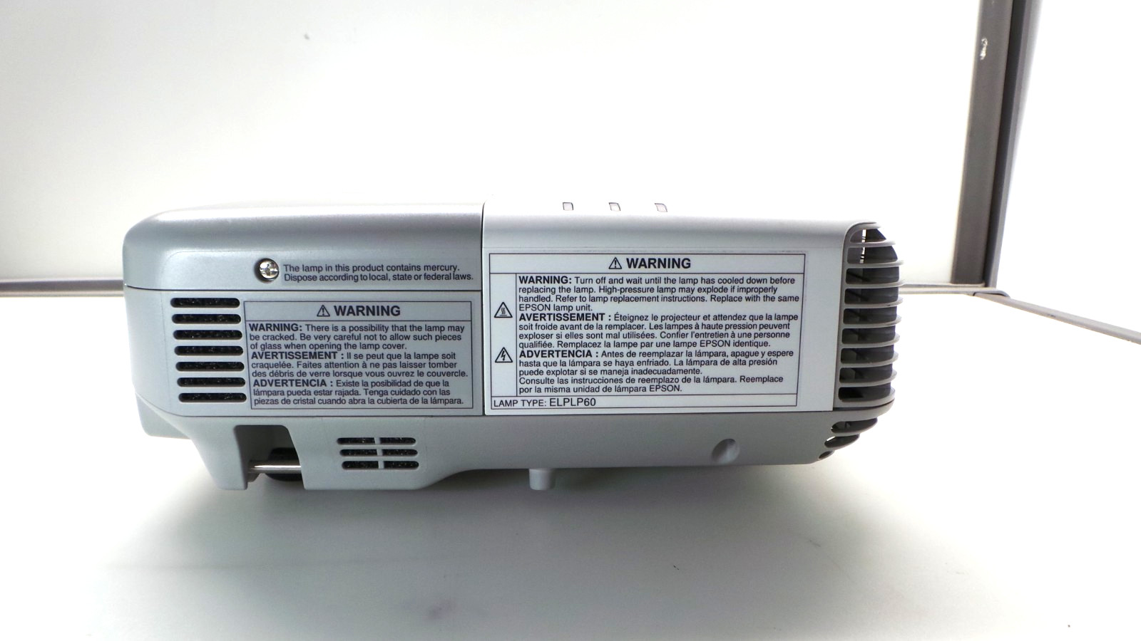 Epson PowerLite 93+ 3LCD Projector H382F - Tested- Power Cord only