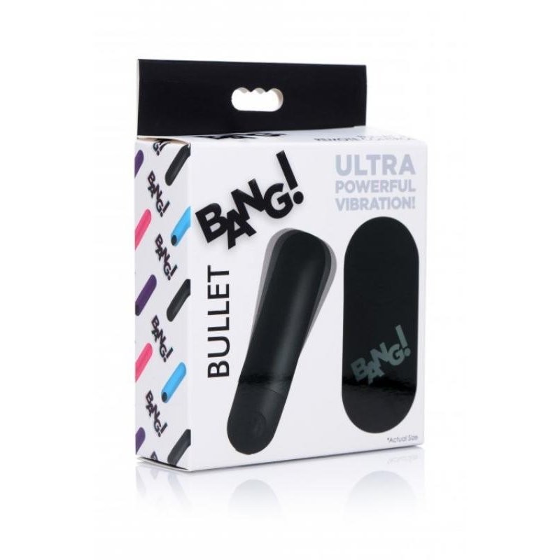 Bang Vibrating Bullet Remote Control Black Rechargeable