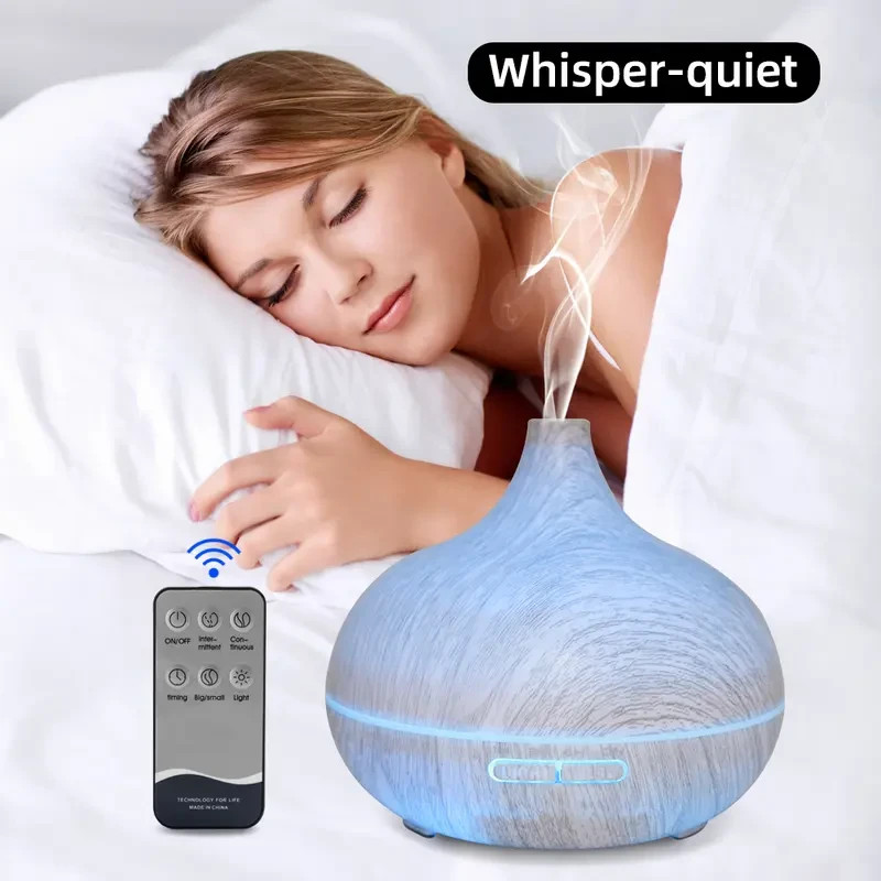 550ML Aroma Diffuser Humidifier With 6x33oz Essential Oils Colorful LED & Remote